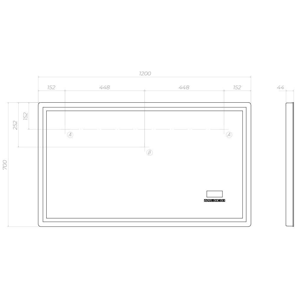 Зеркало Geometry Media VOICE 1200 - фото 9 - VIGO