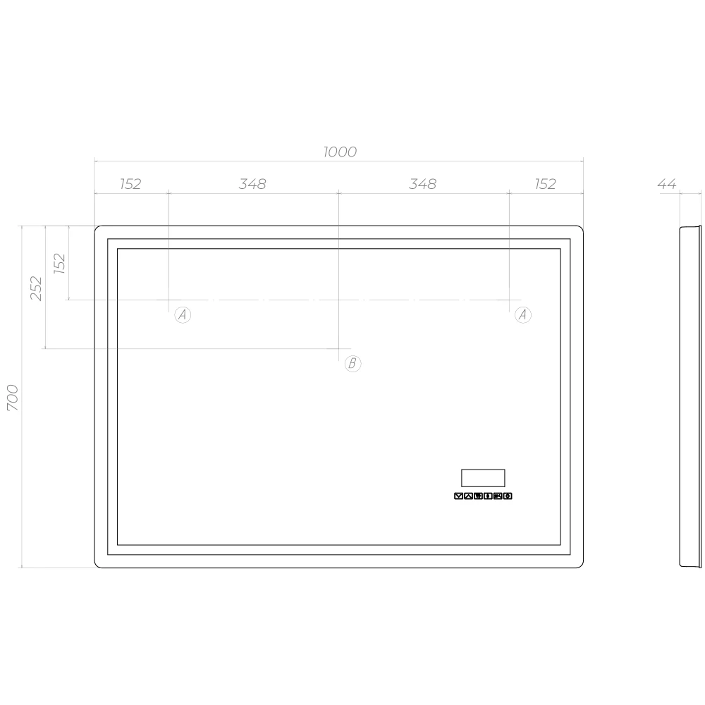 Зеркало Geometry Media VOICE 1000 - фото 10 - VIGO