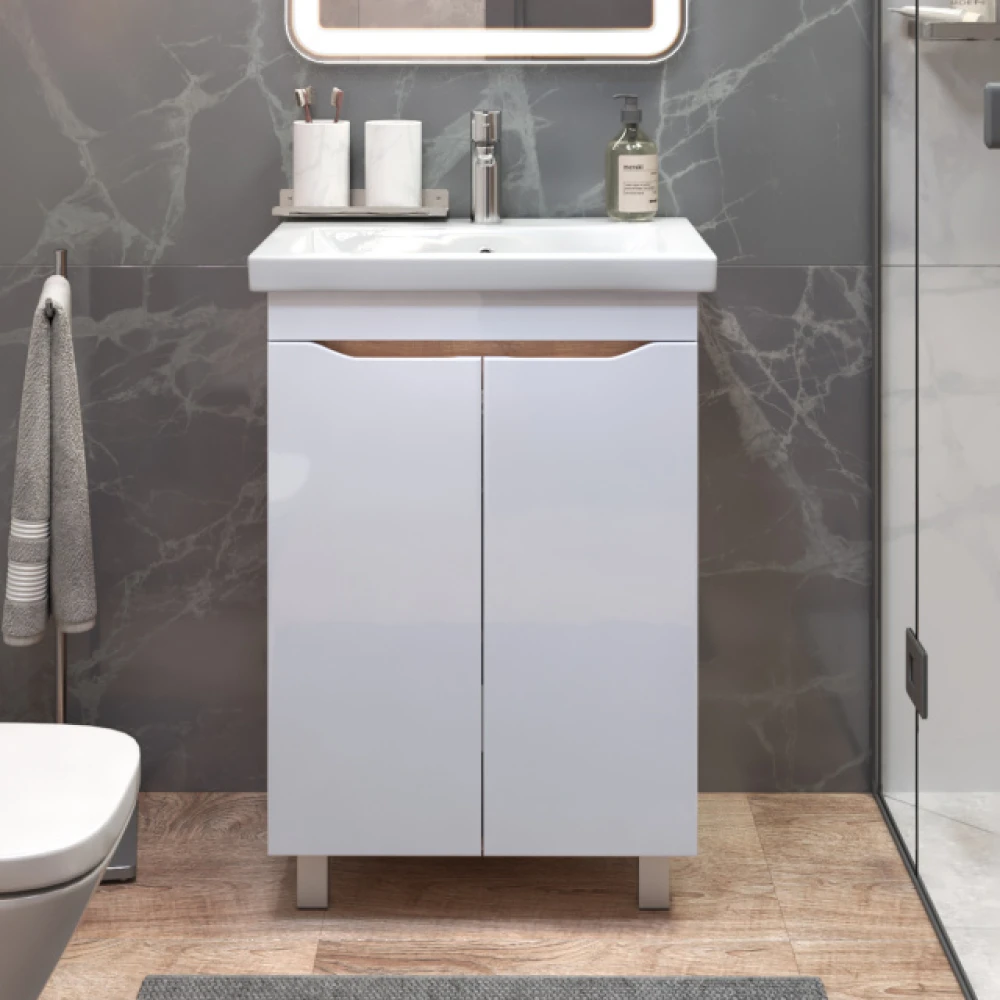 Тумба под раковину Грани 600-2-0 (Como) дуб золотой - фото 1 - VIGO