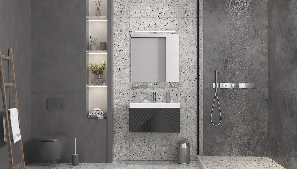 Тумба подвесная EDGE 70.1Y, графит - фото 5 - VELVEX