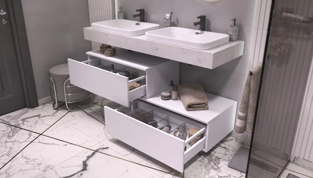 Unit 140, белый мрамор - фото 5 - VELVEX