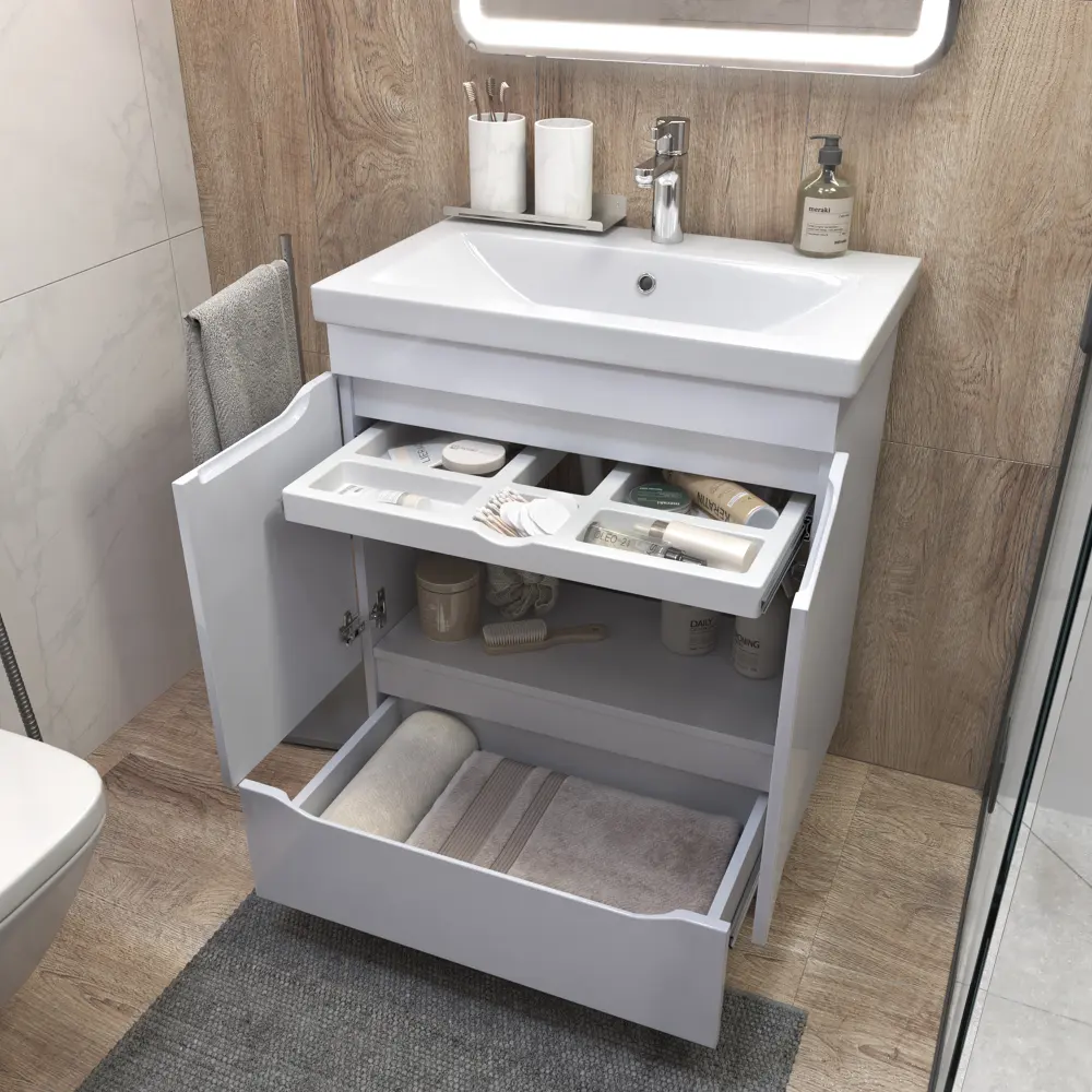 Тумба под раковину Grani 700-2-1 (Como) - фото 3 - VIGO