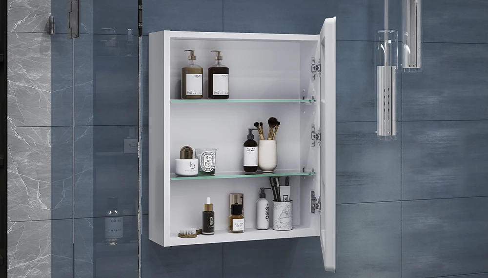 Шкаф навесной Geometry Step 500 с зеркалом - фото 4 - VIGO