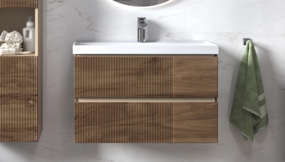 Тумба под раковину навесная Mondi 800-0-2 (Madera Classica Slim) - фото 1 - VELVEX