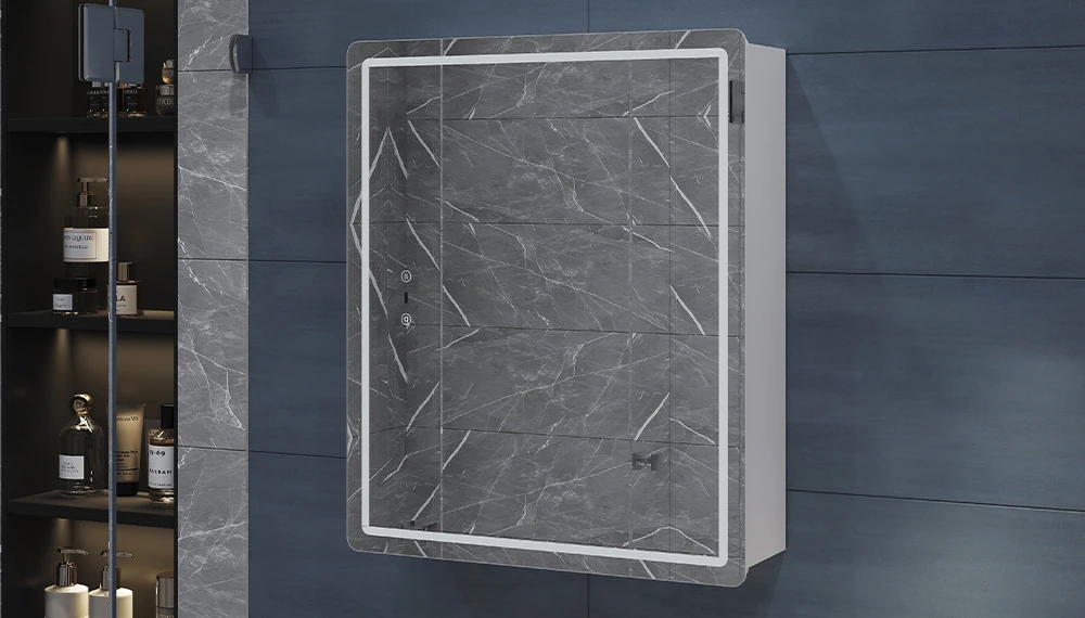 Шкаф навесной Geometry Step 500 с зеркалом - фото 2 - VIGO