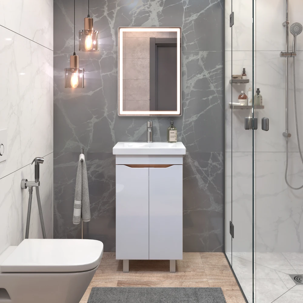 Тумба под раковину Грани 500-2-0 (Como) дуб золотой - фото 4 - VIGO