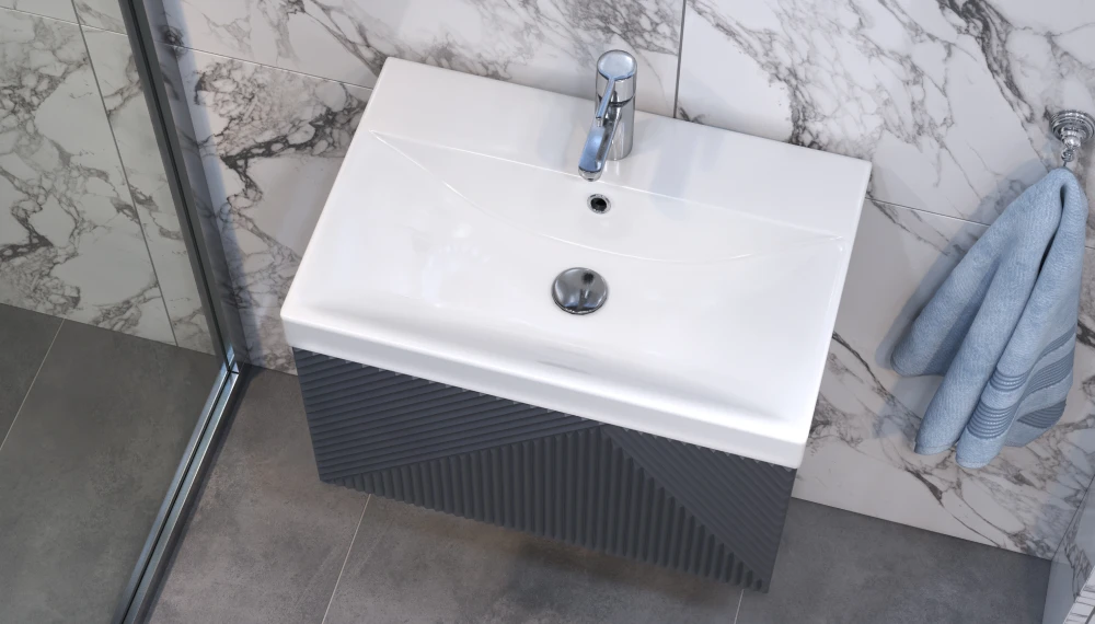 Тумба подвесная EDGE 60.1Y, графит - фото 5 - VELVEX