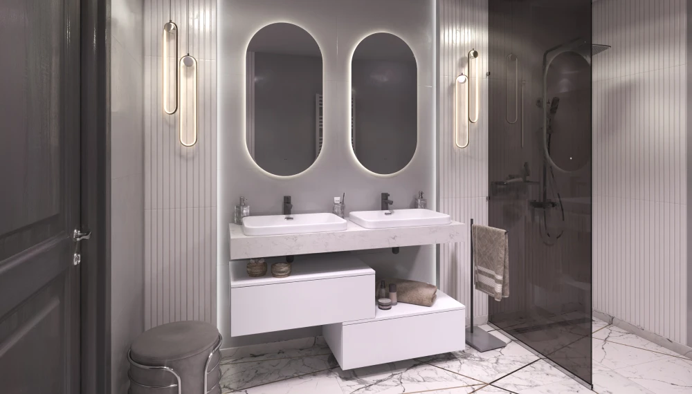 Unit 140, белый мрамор - фото 2 - VELVEX