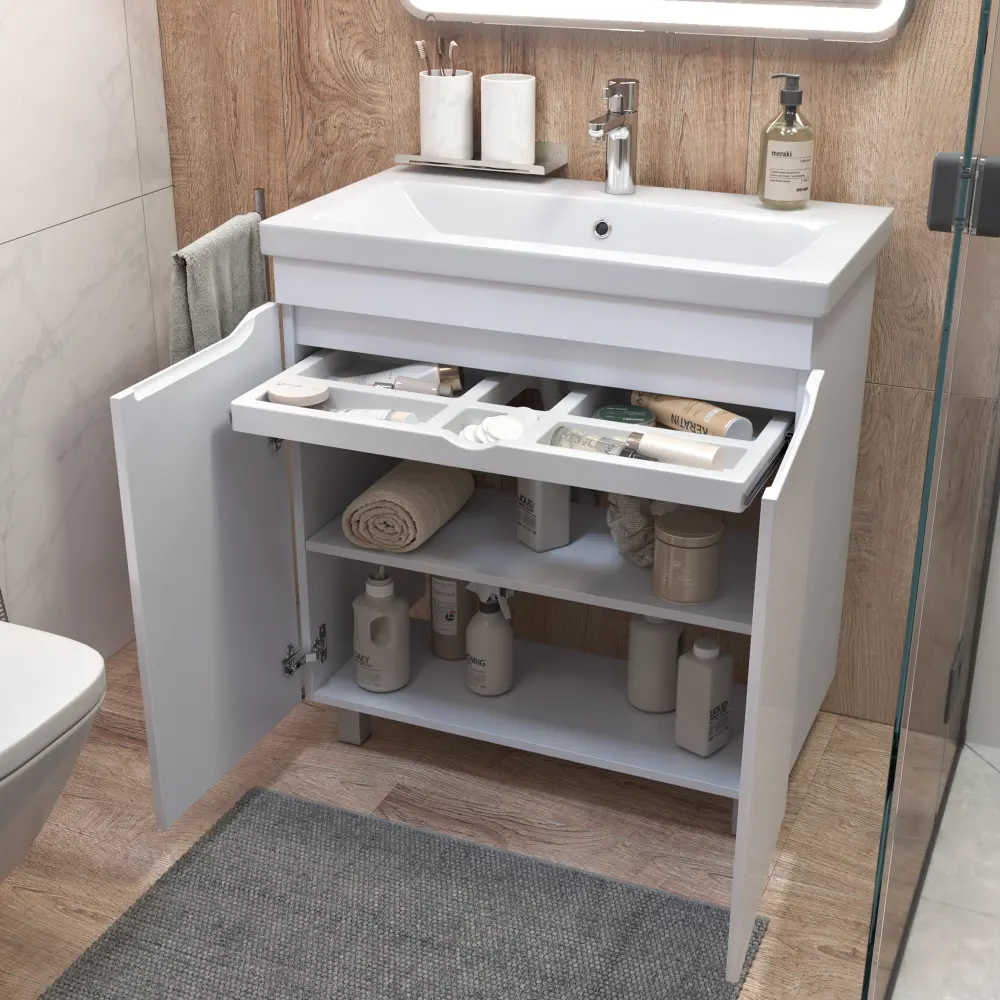 Тумба под раковину Грани 800-2-0 (Como) - фото 2 - VIGO