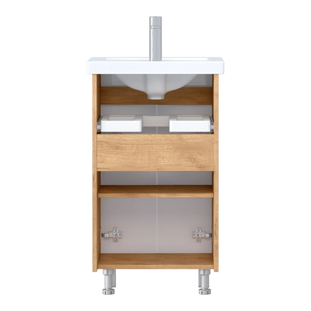 Тумба под раковину Грани 500-2-0 (Como) дуб золотой - фото 5 - VIGO