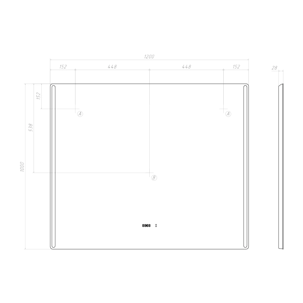 Зеркало Крона Люкс 1200 - фото 9 - VIGO