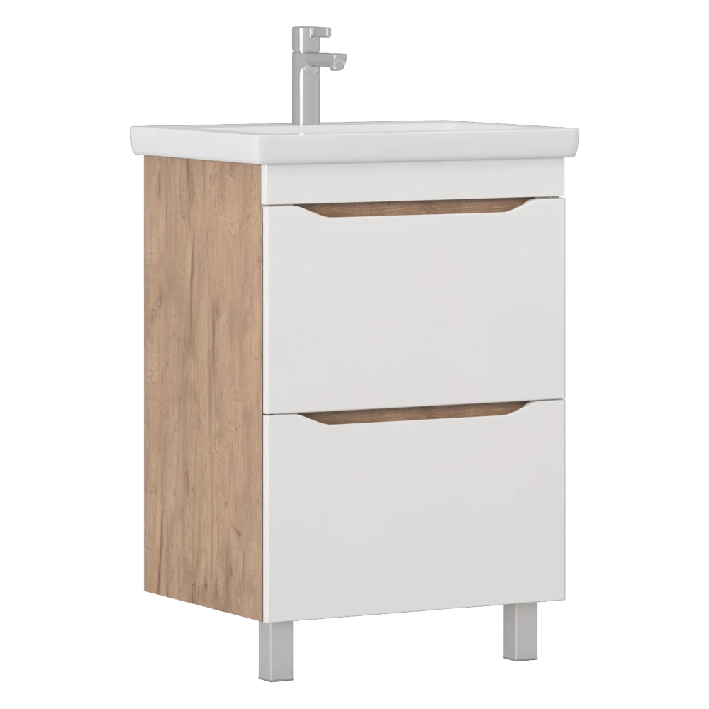 Тумба под раковину Grani 600-0-2 (Como) дуб золотой - фото 1 - VIGO