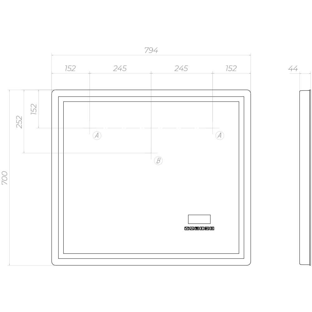 Зеркало Geometry Media VOICE 800 - фото 10 - VIGO