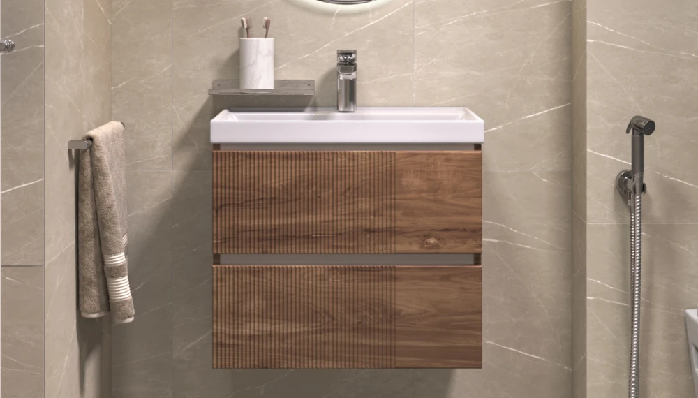 Тумба под раковину навесная Mondi 600-0-2 (Madera Classica Slim) - фото 1 - VELVEX