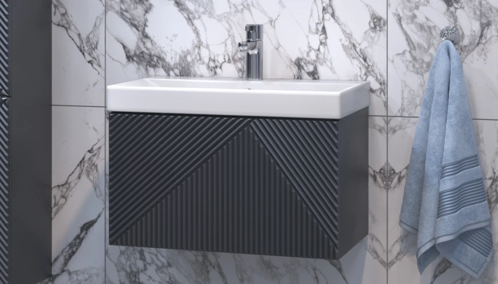 Тумба подвесная EDGE 60.1Y, графит - фото 2 - VELVEX