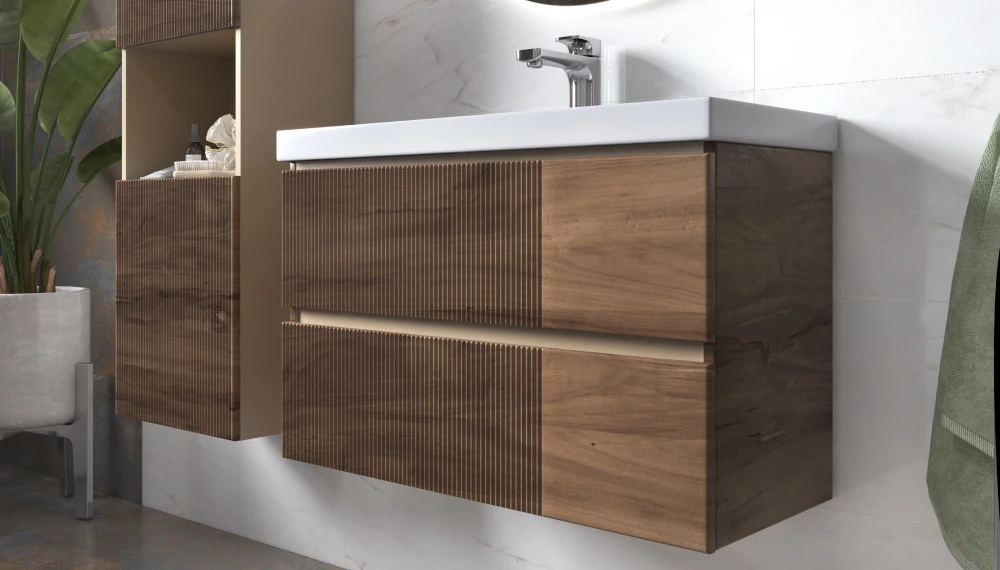 Тумба под раковину навесная Mondi 800-0-2 (Madera Classica Slim) - фото 3 - VELVEX