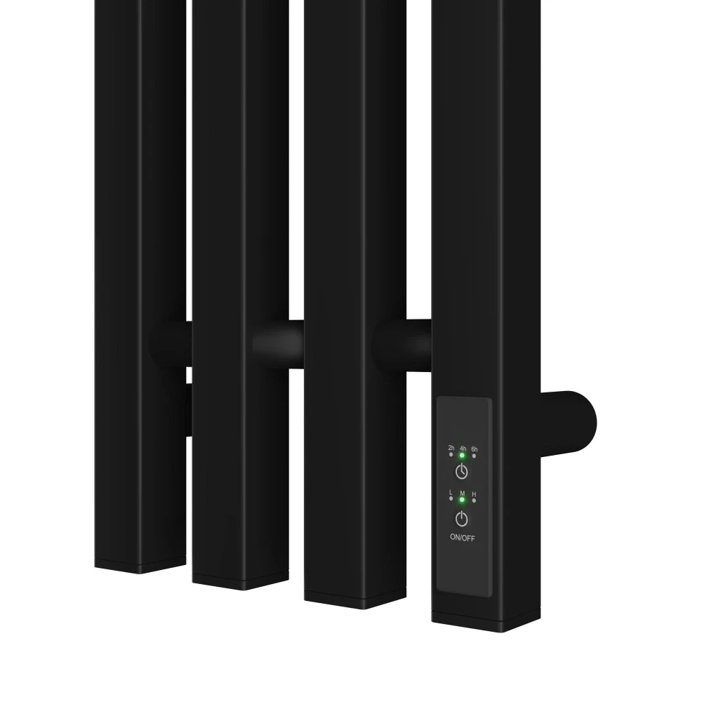 Полотенцесушитель электрический Point Гермес PN13832B П3 180x1200 диммер справа, черный - фото 2 - Point