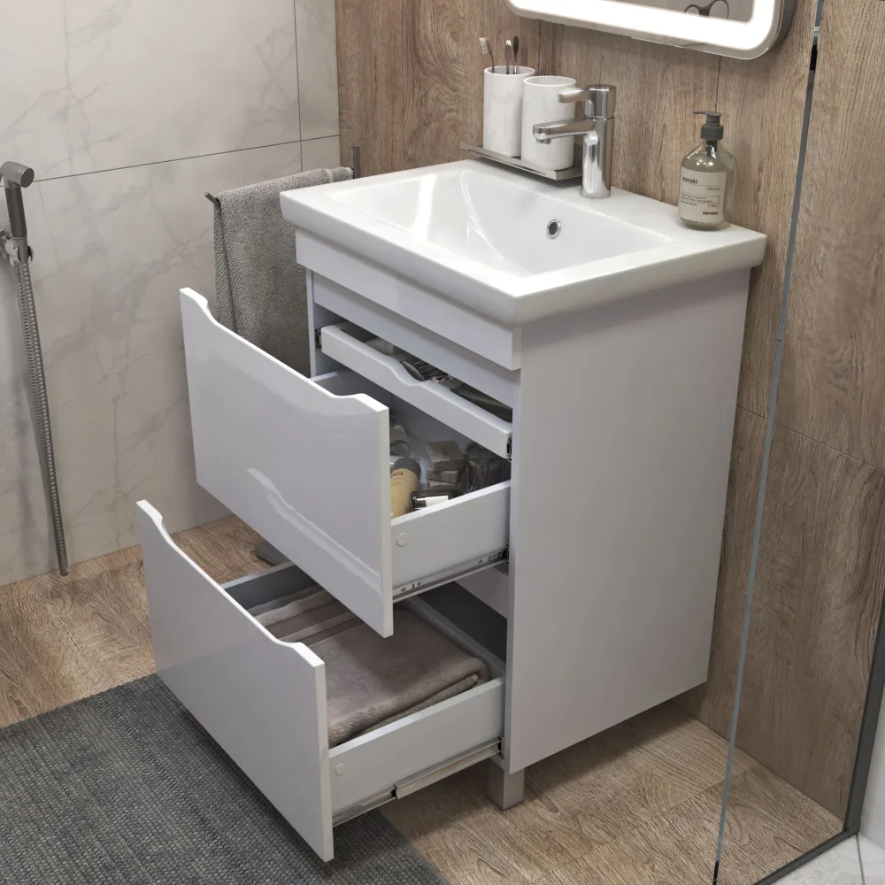 Тумба под раковину Grani 600-0-2 (Como) - фото 3 - VIGO