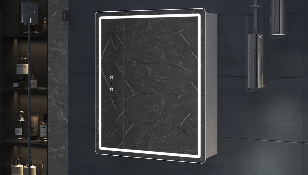 Шкаф навесной Geometry Step 500 с зеркалом - фото 3 - VIGO