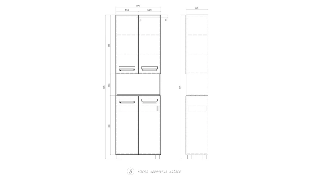 Шкаф Plaza 600 - фото 5 - VIGO