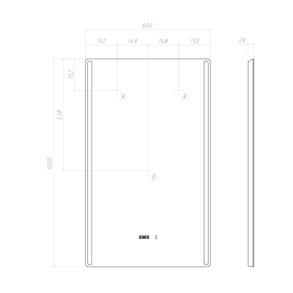 Зеркало Крона Люкс 600 - фото 10 - VIGO