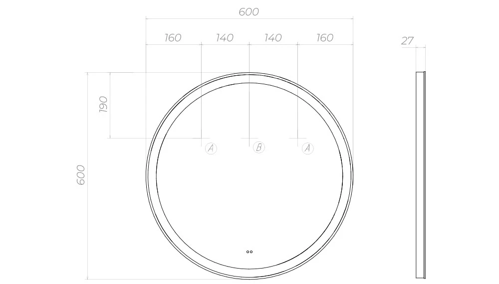 Зеркало Cosmo Comfort 600 - фото 6 - VIGO