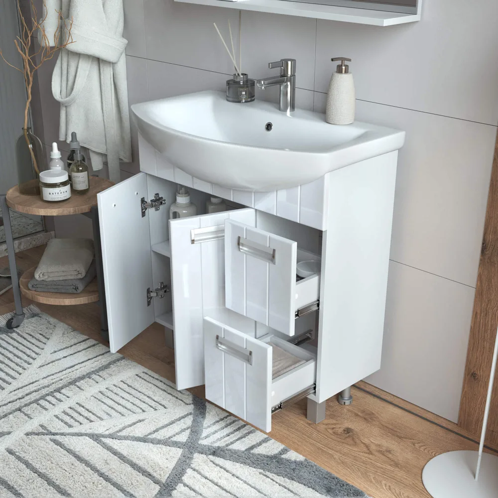 Тумба под раковину Диана 800-2-2 (Балтика) - фото 3 - VIGO