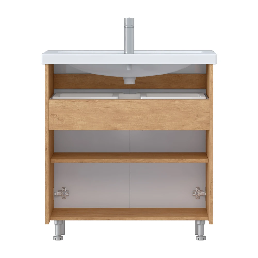 Тумба под раковину Грани 800-2-0 (Como) дуб золотой - фото 6 - VIGO