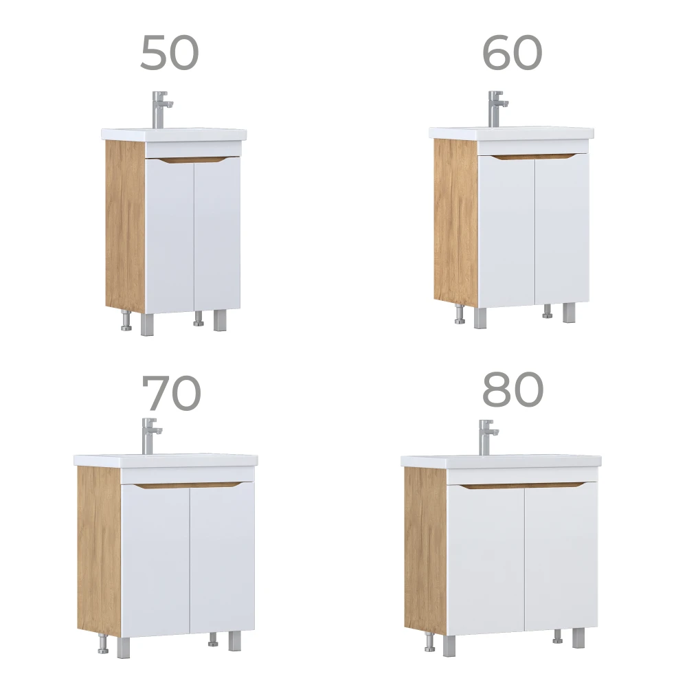 Тумба под раковину Грани 700-2-0 (Como) дуб золотой - фото 6 - VIGO