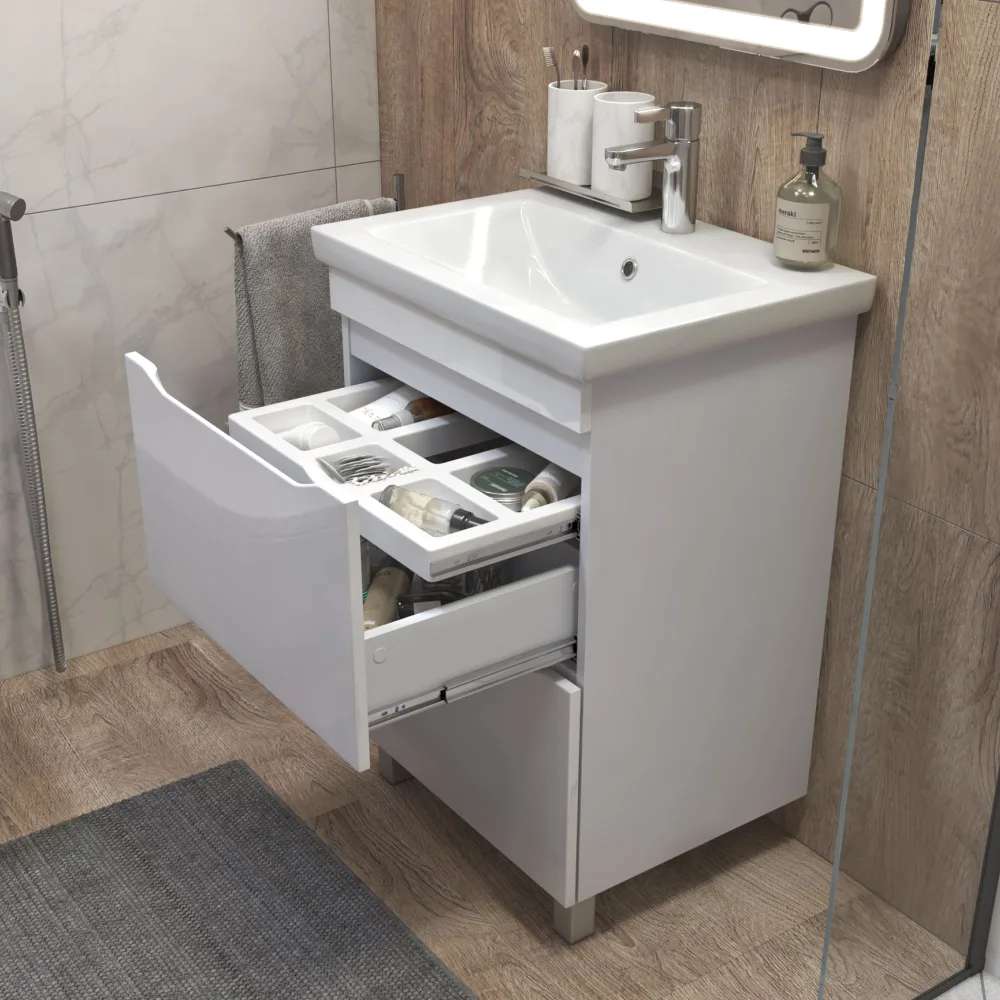 Тумба под раковину Grani 600-0-2 (Como) - фото 4 - VIGO