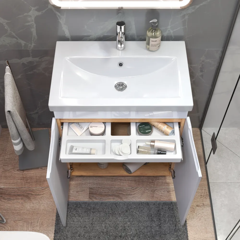 Тумба под раковину Грани 700-2-0 (Como) дуб золотой - фото 3 - VIGO