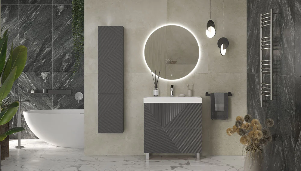 Тумба напольная EDGE 80.2Y, графит - фото 7 - VELVEX