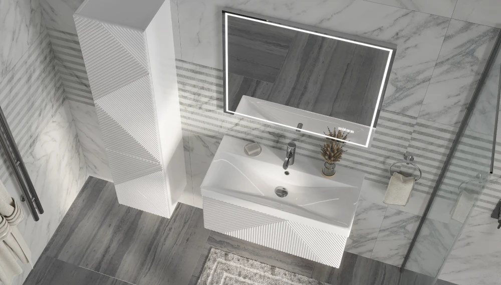 Тумба подвесная EDGE 80.1Y, белый - фото 9 - VELVEX